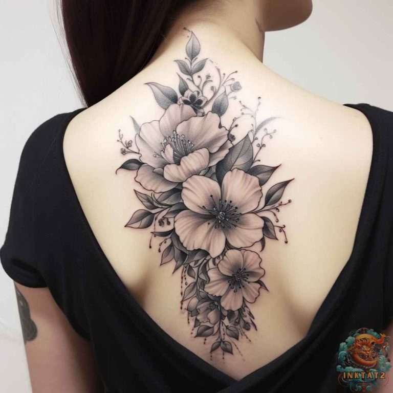 The Beauty Of Black and Grey Flower Tattoos - 51 Designs - inktat2.com