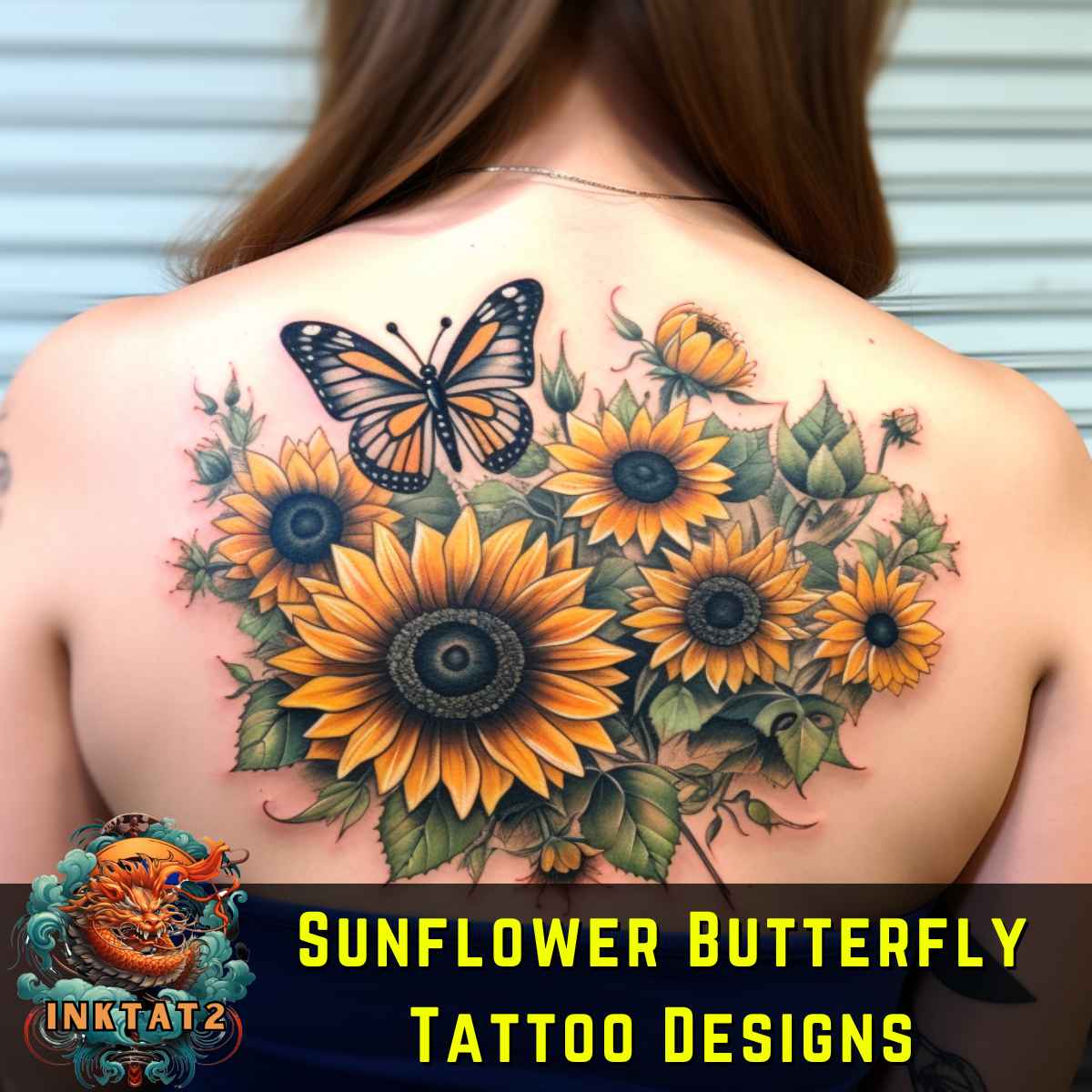 Symbolic Beauty of Sunflower and Butterfly Tattoos - 51 Designs ...