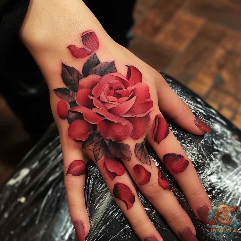 Symbolism and Beauty: The Timeless Appeal of Falling Rose Petals Tattoo ...