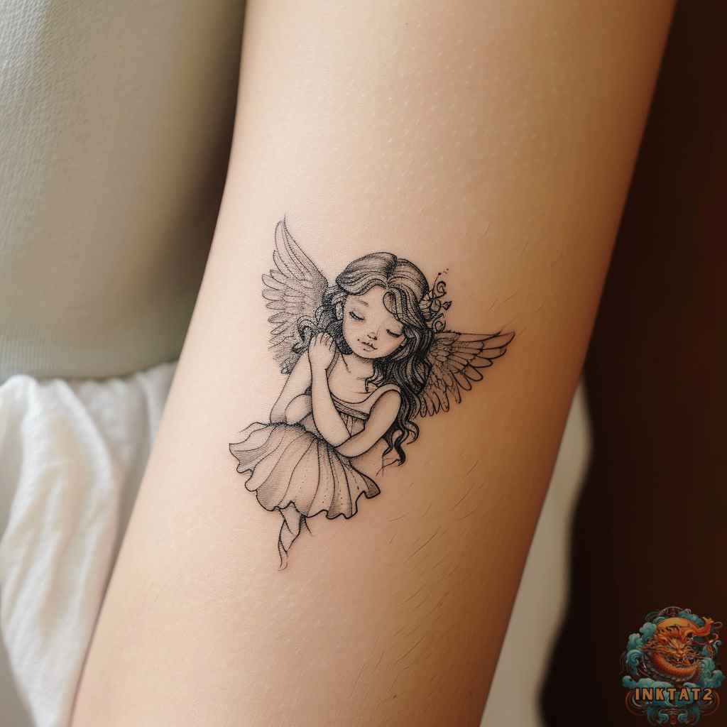 Warrior Angel Tattoo Small