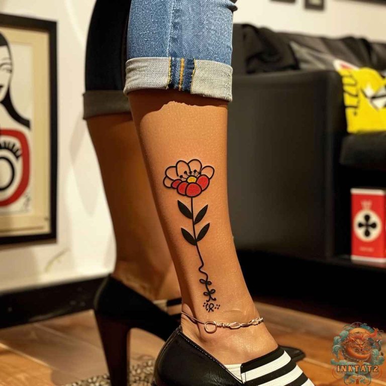 Stepping Into Style: The Allure of Ankle Flower Tattoos: 109 Designs ...
