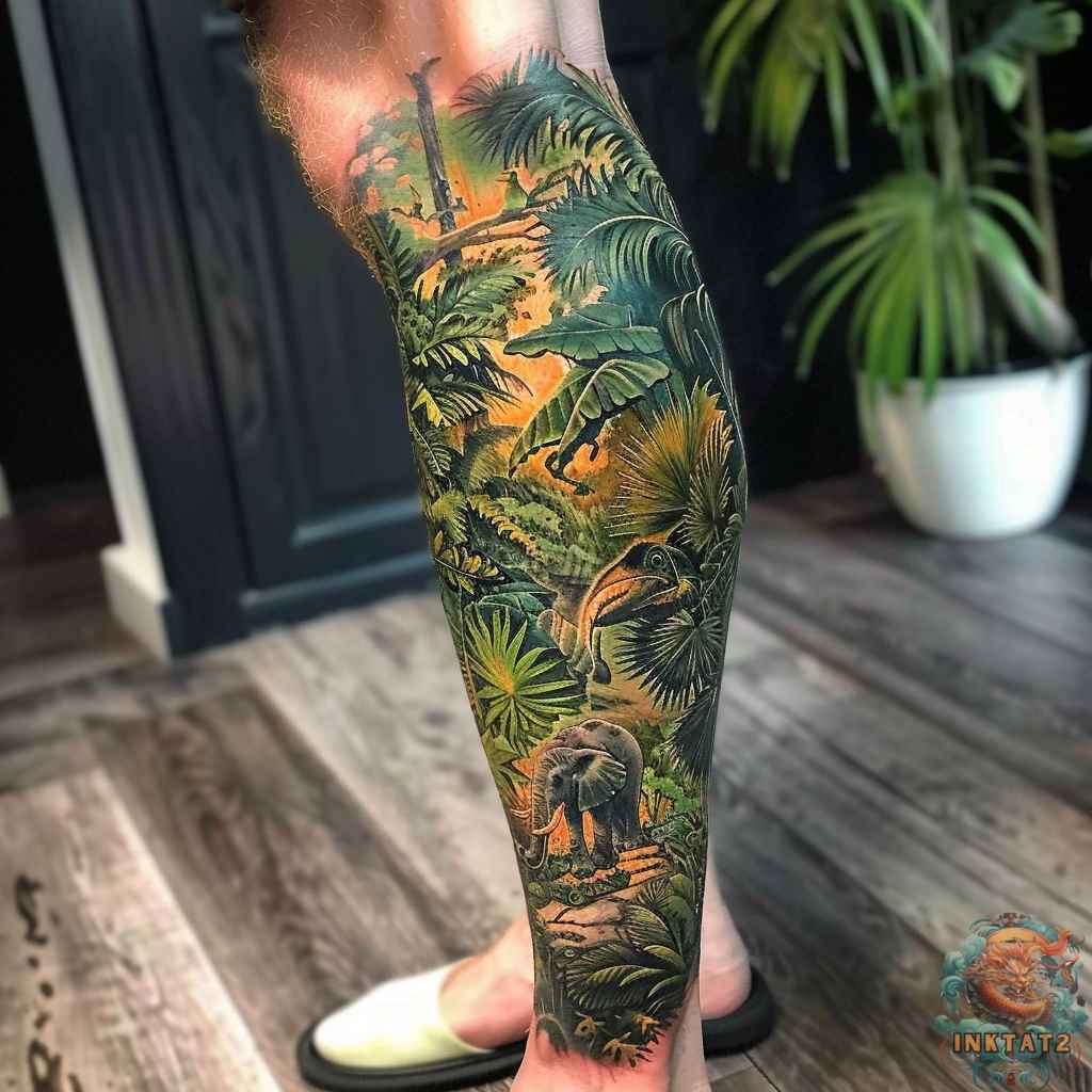 Jungle Foliage Tattoos Jungle Foliage Tattoos