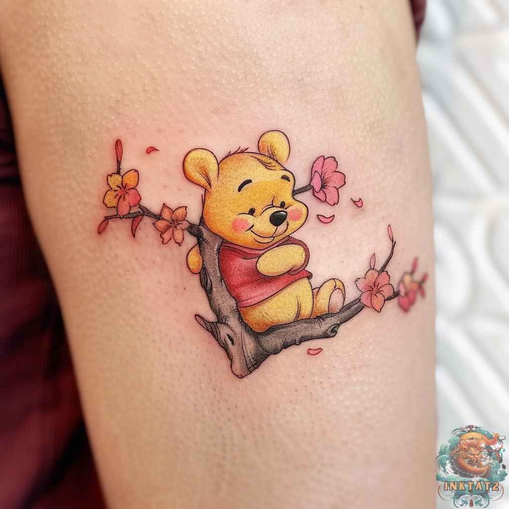 Minimalist Winnie The Pooh Tattoo Orangetattooshop